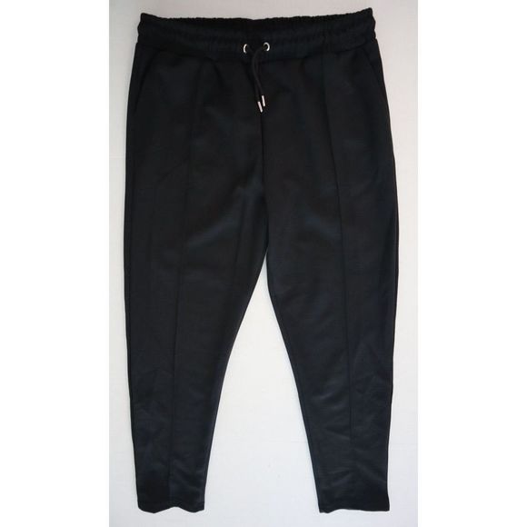 boohooMAN BMM12776 Men Sz XL Black Muscle Fit 1/4 Zip Polo & Joggers 2 Pc ￼Set - Picture 6 of 16